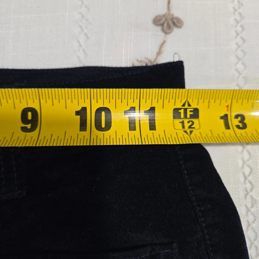 J Crew Billie Demi Boot Crop Velvet Corduroy Pants Navy Blue Size 23 Indie